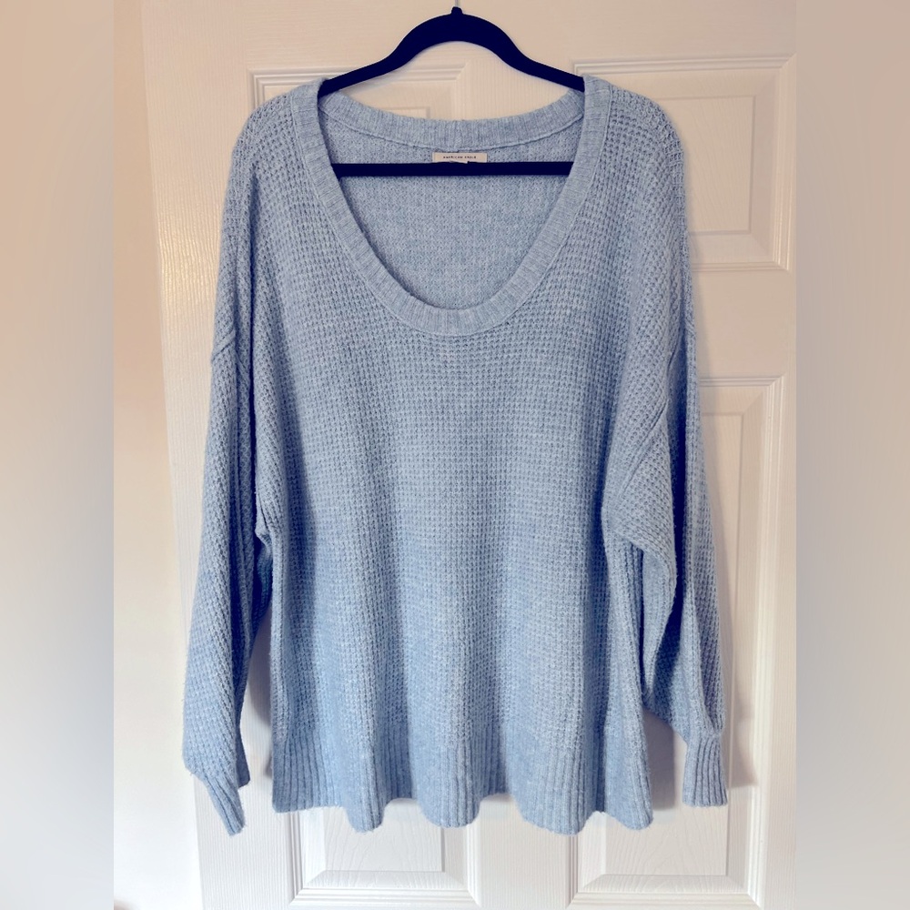 American Eagle | oversized waffle knit sweater | size M
